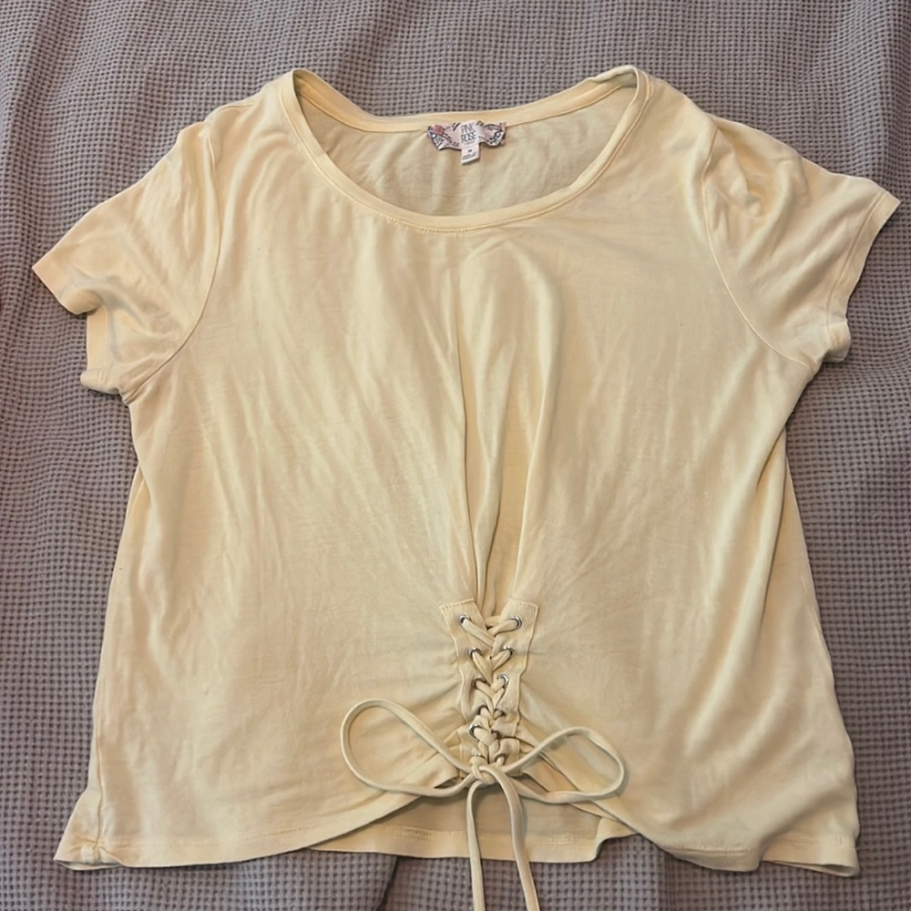 Yellow Cropped Tee size M